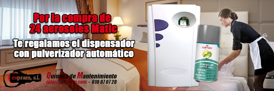 Oferta en aerosoles Matic